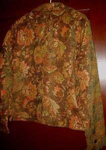 Coldwater Creek floral tapestry jacket blazer L NWT  