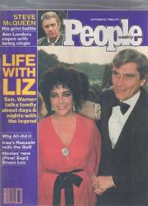 People Weekly 1980 October 20, Liz Taylor Steve McQueen  