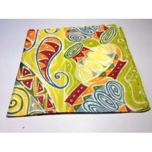  100% Thai Silk Scarf Colorful Mosaic Artwork  