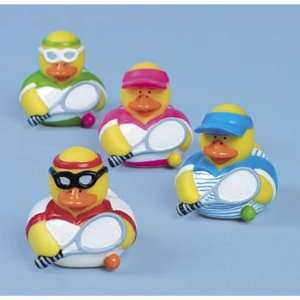  Tennis Player Rubber Ducks 12 ct (12 per package) Toys 