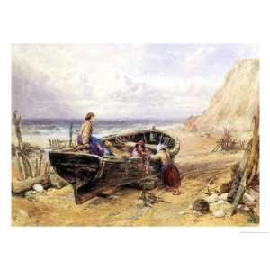  On the Beach at Bonchurch Giclee Poster Print by Myles 