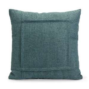  Classic Stiched Blue Square Pillow   16 x 16