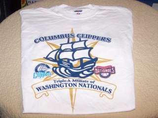 COLUMBUS CLIPPERS Washington Nationals T Shirt MED New  