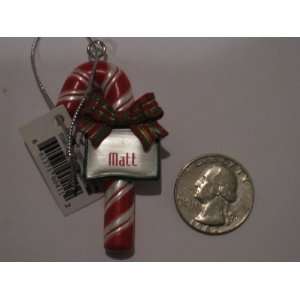  Candy Cane Ornament With Name of Matt 