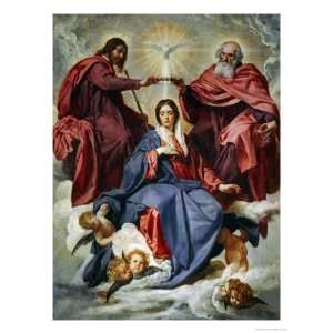  The Coronation of the Virgin Giclee Poster Print by Diego 