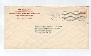 United States 1944 WWII Commanding General Official Cover  