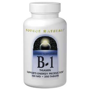  SOURCE NATURALS, Vitamin B 1 100 mg   100 tabs Health 