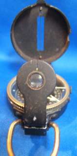   ENGINEERS COMPASS Metal & Brass Case Glass Lense w/Instructions  