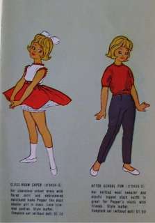 1960s TAMMY TED PEPPER MOM DAD~OUTFIT CATALOG BROCHURE~IDEAL DOLLS 