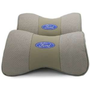  Cool2day 2pc grey Ford breathable Cow Leather Car Seat 