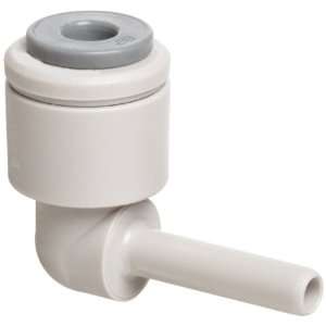 John Guest Acetal Copolymer Tube Fitting, Plug In 90 Degree Elbow, 1/2 