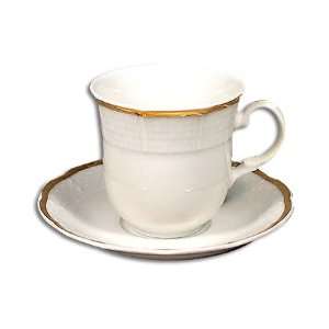 Fine China Espresso Cups and Saucers   Menuet 70118   Set of 6  