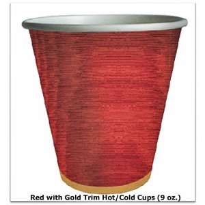  Entertaining by Caspari   Red & Gold Thermal (Hot/Cold) 9 