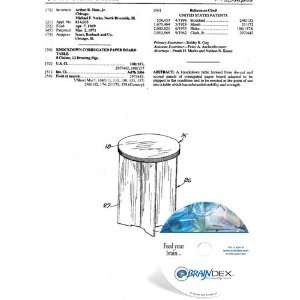   Patent CD for KNOCKDOWN CORRUGATED PAPER BOARD TABLE 