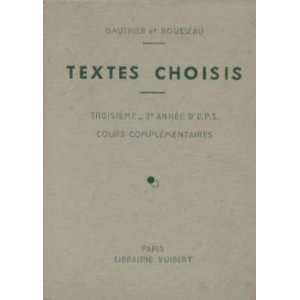 Textes choisis 3e EPS Cours complémentaires Rousseau Gauthier 