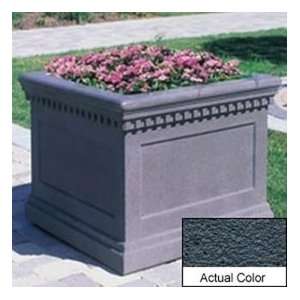   Square Planter   Weatherstone Charcoal 24x24x20 Patio, Lawn & Garden