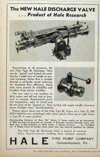 1948 Hale Fire Pump Co. discharge valve Conshohocken AD  