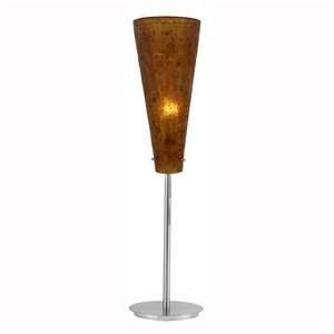  Oggetti 70 2684 Mosaic Torchere Table Lamp, Satin Nickel 