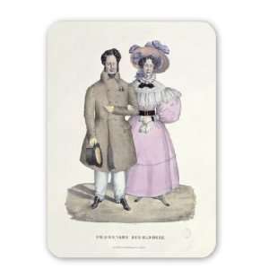  Promenade Bourgeoise (colour litho) by   Mouse Mat 