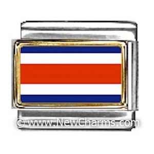 Costa Rica Photo Flag Italian Charm Bracelet Jewelry Link
