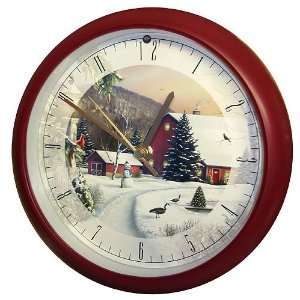  Musical Country Snowman Christmas Carol Wall Clock 8 