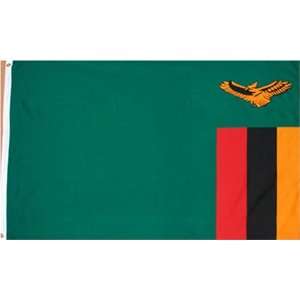  Zambia National Country Flag   3 foot by 5 foot Polyester 