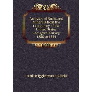   Geological Survey, 1880 to 1914 Frank Wigglesworth Clarke Books