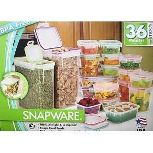  Snapware Snap N Serve Stainproof Food Storage , 36 Piece 