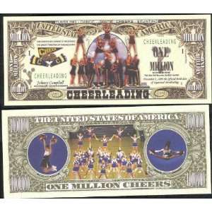  Cheerleading MILLION DOLLAR Novelty Bill Collectible 