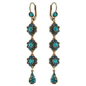 Attractive Floral Dangle Earrings by Michal Negrin Beautifully Crafted 