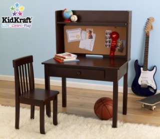 Childrens Wood Pin Board Desk & Chair Set w/ Corkboard  