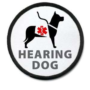  SERVICE DOG Access Required Black Rim Symbol 3 inch Sew on 
