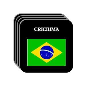  Brazil   CRICIUMA Set of 4 Mini Mousepad Coasters 