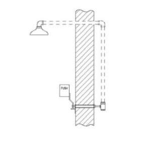   Horizontal Shower with Stay Open Ball Valve and