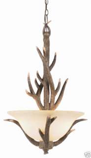 NEW Rustic Antler 1 Light Pendant   Country Style  