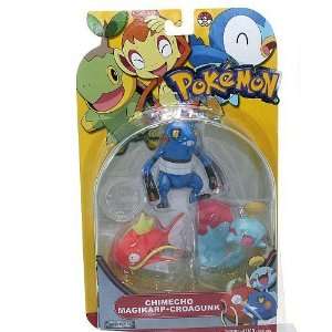   Pokemon Chimecho, Magikarp, Croagunk Action Figure Set Toys & Games