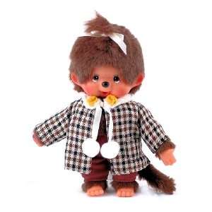  Sekiguchi 7.5 Tall Girl Monchhichi Doll in Winter Outfit 