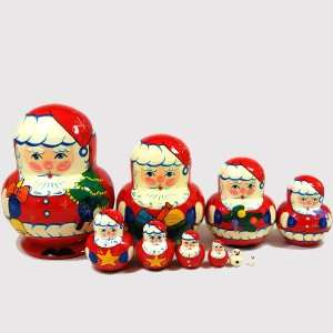  Ten Part Santa Claus Nesting Doll Toys & Games