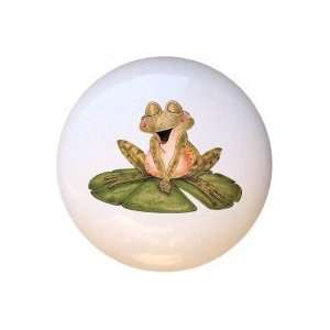  Crooning Frog Frogs Drawer Pull Knob
