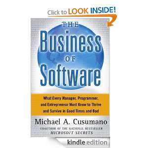 The Business of Software Michael A. Cusumano  Kindle 