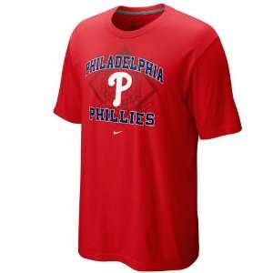  Nike Philadelphia Phillies Red Team Arch T shirt (Medium 