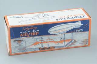 Vintage Wind Up Toy SCHYLLING ALUMINUM AIRSHIP Zepplin Collector 