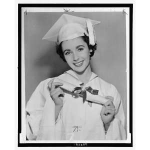  Elizabeth Taylor,diploma,University High School,LA,1950 