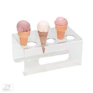  Dispense Rite CTCS 6C Acrylic 6 Cone Ice Cream Cone Stand 
