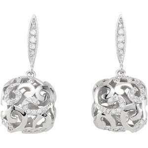   Clevereves Rhodium Plated Cubic Zirconia Earrings CleverEve Jewelry