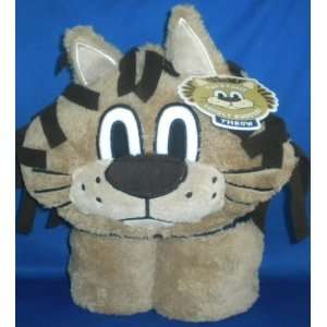  Cuddly Buddy Hooded Wrap Throw Brown Gold Plush Lion NEW 