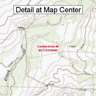  USGS Topographic Quadrangle Map   Cumbie Draw NE, Texas 