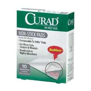  CURAD CUR47397 Non Stick Pad,3 In x4 In,PK 10 Health 