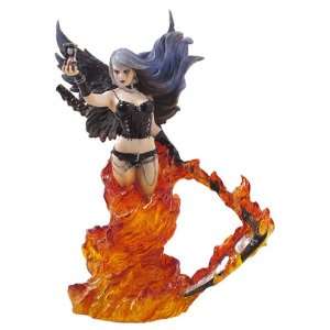  Flaming Female Dark Angel with Scythe 