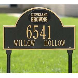  Cleveland Browns Black and Gold Personalized Address Oval 
